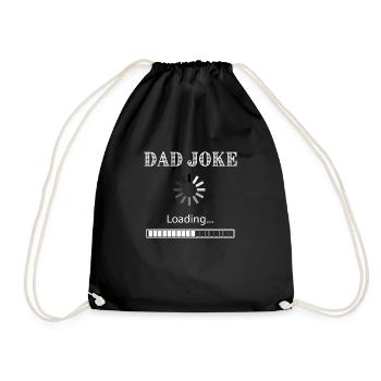 Dad Joke Loading White - Turnbeutel - Schwarz - Vorne