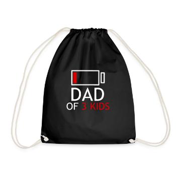papa de 3 enfants - Sac de sport léger - noir - Devant