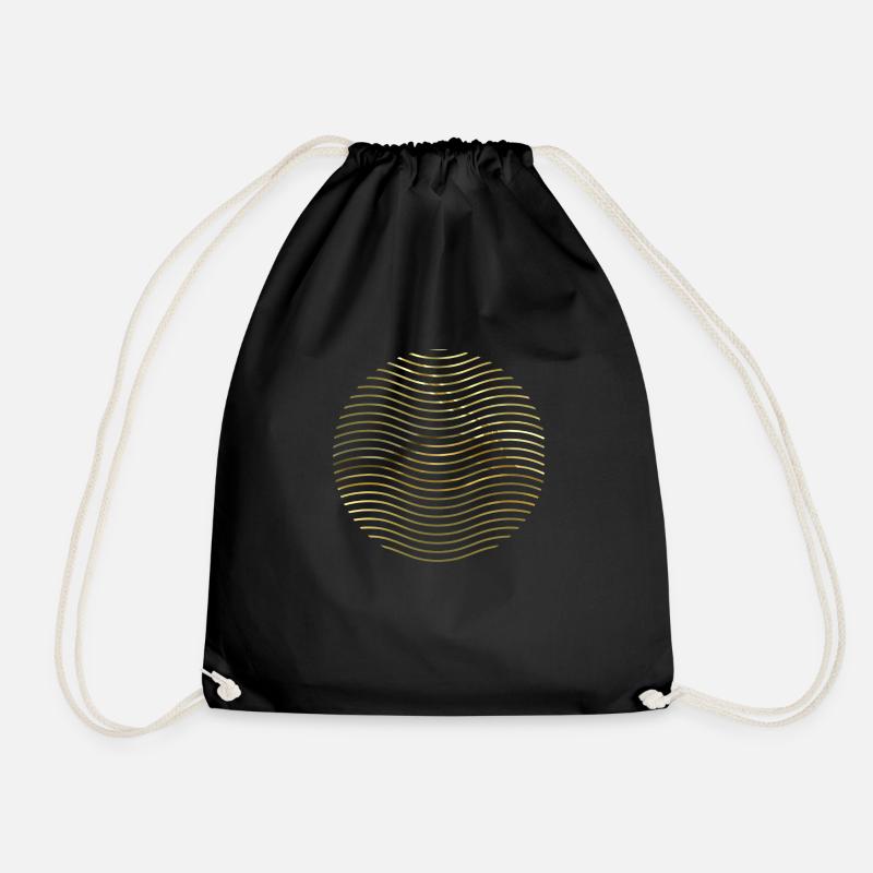 sun - Drawstring Bag - black