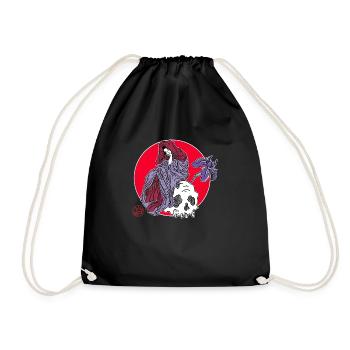 Jigoku dayu crane et iris - Sac de sport léger - noir - Devant