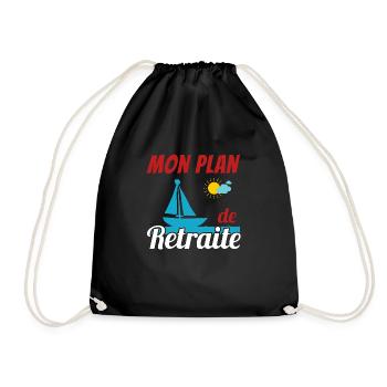 Mon plan de Retraite Bateau à voile Cadeau - Sac de sport léger - noir - Devant