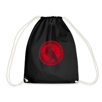 Viking Odin Rabe Hugin Munin Mythologie nordique - Sac de sport léger - noir - Devant