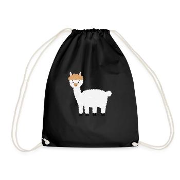Lama - Turnbeutel - Schwarz - Vorne