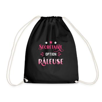 Secrétaire option râleuse. Cadeau secrétaire - Sac de sport léger - noir - Devant