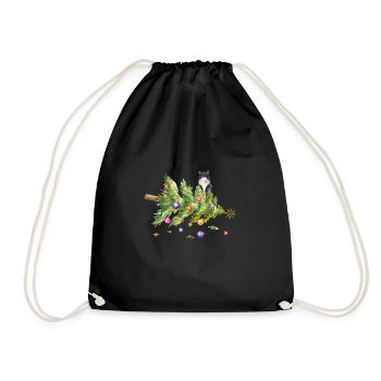 Ce n’était pas moi chat Noël - Sac de sport léger - noir - Devant