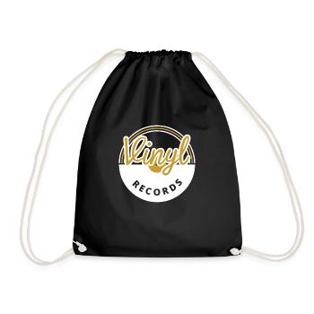 Vinyl Records - Drawstring Bag - black - Front