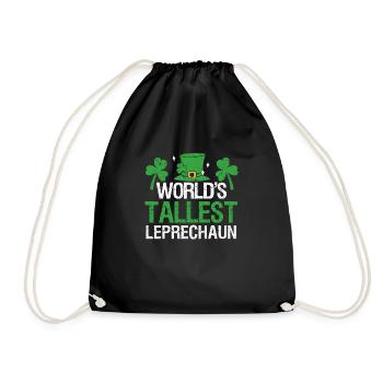 World's Largest Leprechaun Funny St. Patrick's Day - Drawstring Bag - black - Front