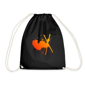 Ski Freestyle Ski Jumping Men's Freestyle Ski - Drawstring Bag - black - Front