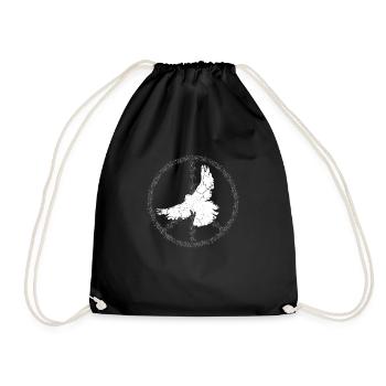Paix mondiale, Paix, Signe, Colombe, Déclaration - Sac de sport léger - noir - Devant