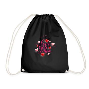 Happy Mothers Day - Drawstring Bag - black - Front