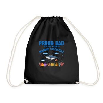 Fier Papa Biologiste Marin Biologie Marine Mer - Sac de sport léger - noir - Devant