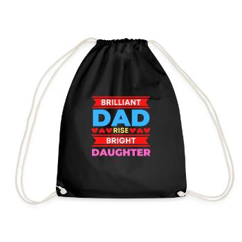 Daughter and father Alliance for life - Drawstring Bag - black - Front