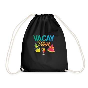 Vacay Vibes - Coctail T-Shirt - Turnbeutel - Schwarz - Vorne
