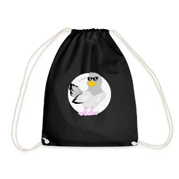 Fashion Pigeon - Drawstring Bag - black - Front
