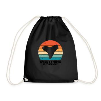Paleontologist Designs Fossil Hunter Student - Drawstring Bag - black - Front