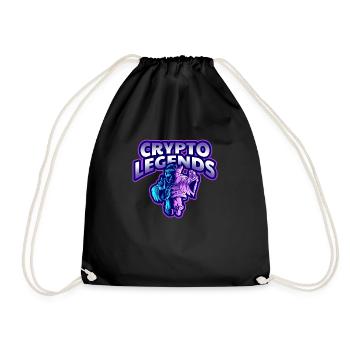 Crypto Legends is the gift of Cryptoscene! - Drawstring Bag - black - Front