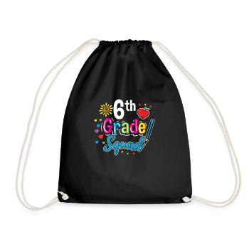 6th Grade Squad Teacher - Drawstring Bag - black - Front