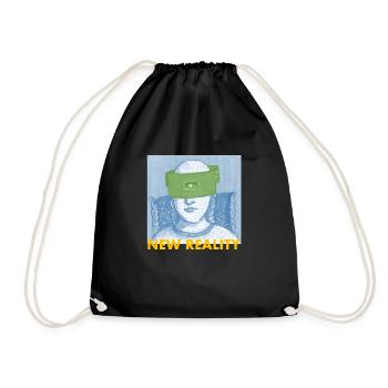 New Reality - Drawstring Bag - black - Front