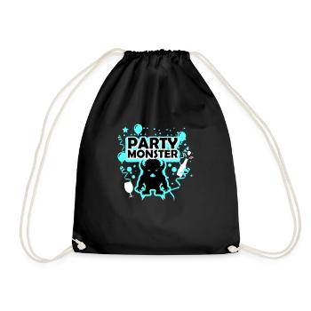 Party monster light blue - Drawstring Bag - black - Front