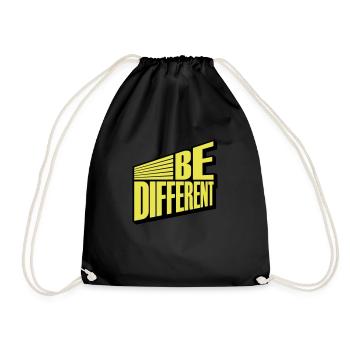 Be different Logo Design - Drawstring Bag - black - Front
