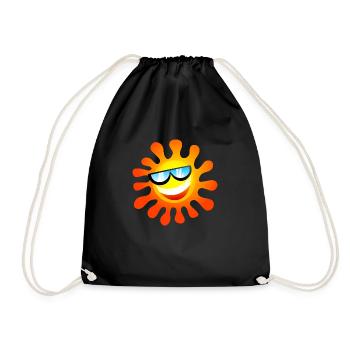 Happy Red Hot Summer Sun - Drawstring Bag - black - Front