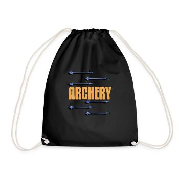 Retro Archery Awesome Epic T-Shirt For Archers - Turnbeutel - Schwarz - Vorne