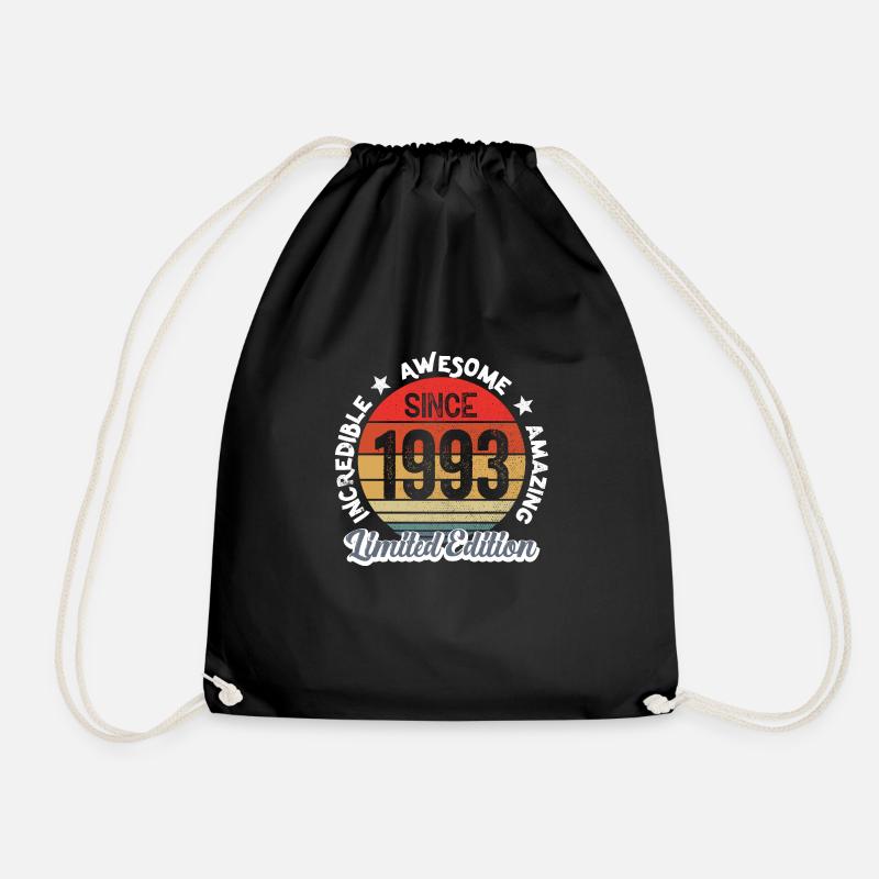 erstaunlich seit 1993 - Jubiläum - Turnbeutel - Schwarz