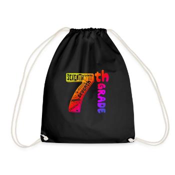 Seventh Grade 7 te Klasse Shirt - Turnbeutel - Schwarz - Vorne