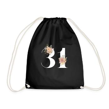31st anniversary flowers (Gift of 31 years) - Drawstring Bag - black - Front