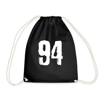 94 Zahl Trikot - Turnbeutel - Schwarz - Vorne