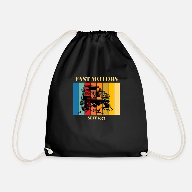 Fast Motors - Drawstring Bag - black