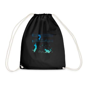 Cat Graphic Cat Owner Cat Trainer Cat Lover Animal - Turnbeutel - Schwarz - Vorne