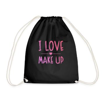 Ich liebe Make up - Turnbeutel - Schwarz - Vorne