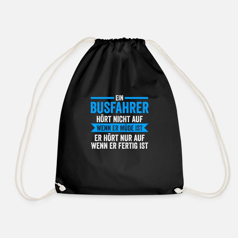 Busfahrer Job Bus Geschenk - Turnbeutel - Schwarz
