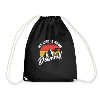 My Life is going downhill - Turnbeutel - Schwarz - Vorne
