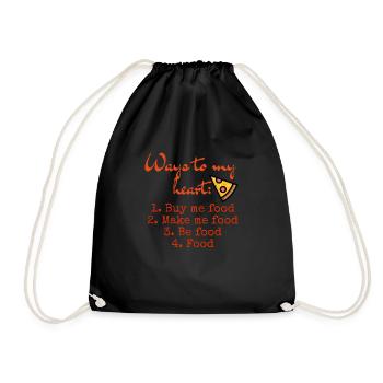I love clothes / Ways to my heart - Drawstring Bag - black - Front