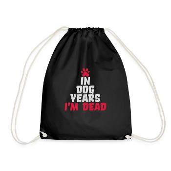 in dog years Dead - Drawstring Bag - black - Front
