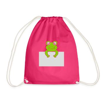 Text präsentieren Comic Frosch - Turnbeutel - Fuchsia - Vorne