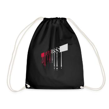 fearless Text Quote Design - Drawstring Bag - black - Front