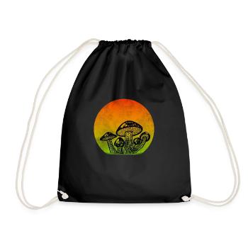 Raggae mushrooms - Turnbeutel - Schwarz - Vorne