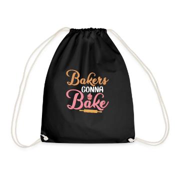 Boulangers allant faire cuire des gâteaux pâtisseries biscuits - Sac de sport léger - noir - Devant