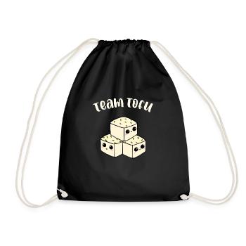 Team Tofu Shirt Végétarien Vegan T-Shirt Cadeau - Sac de sport léger - noir - Devant