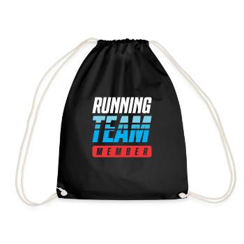 Running Team - Turnbeutel - Schwarz - Vorne