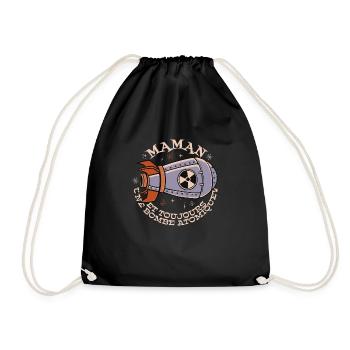 Maman et toujours une bombasse atomique - Sac de sport léger - noir - Devant