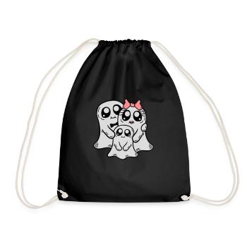Enfant Parents Fantômes Couple - Sac de sport léger - noir - Devant