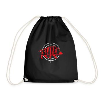 Wild boar hunting hunter wild boar - Drawstring Bag - black - Front