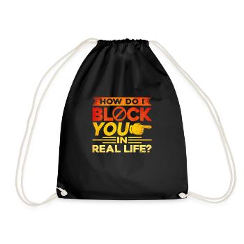 Sarcasm Black Humor Irony Gift - Drawstring Bag - black - Front