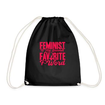 Gender equality Gender equality - Drawstring Bag - black - Front