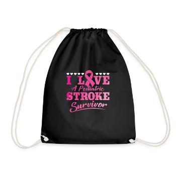 i love a pediatric stroke survivor - Turnbeutel - Schwarz - Vorne