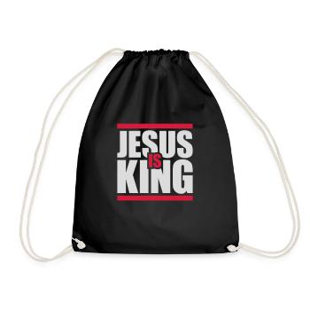 Citation de Jésus est roi - Sac de sport léger - noir - Devant